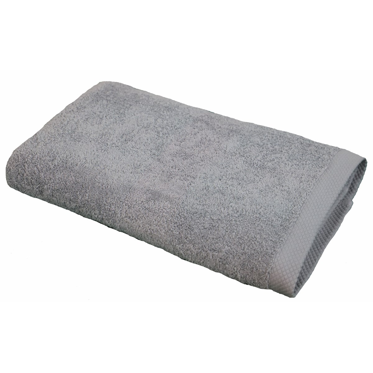 Serviette de toilette éponge en coton gris clair 50x100 cm