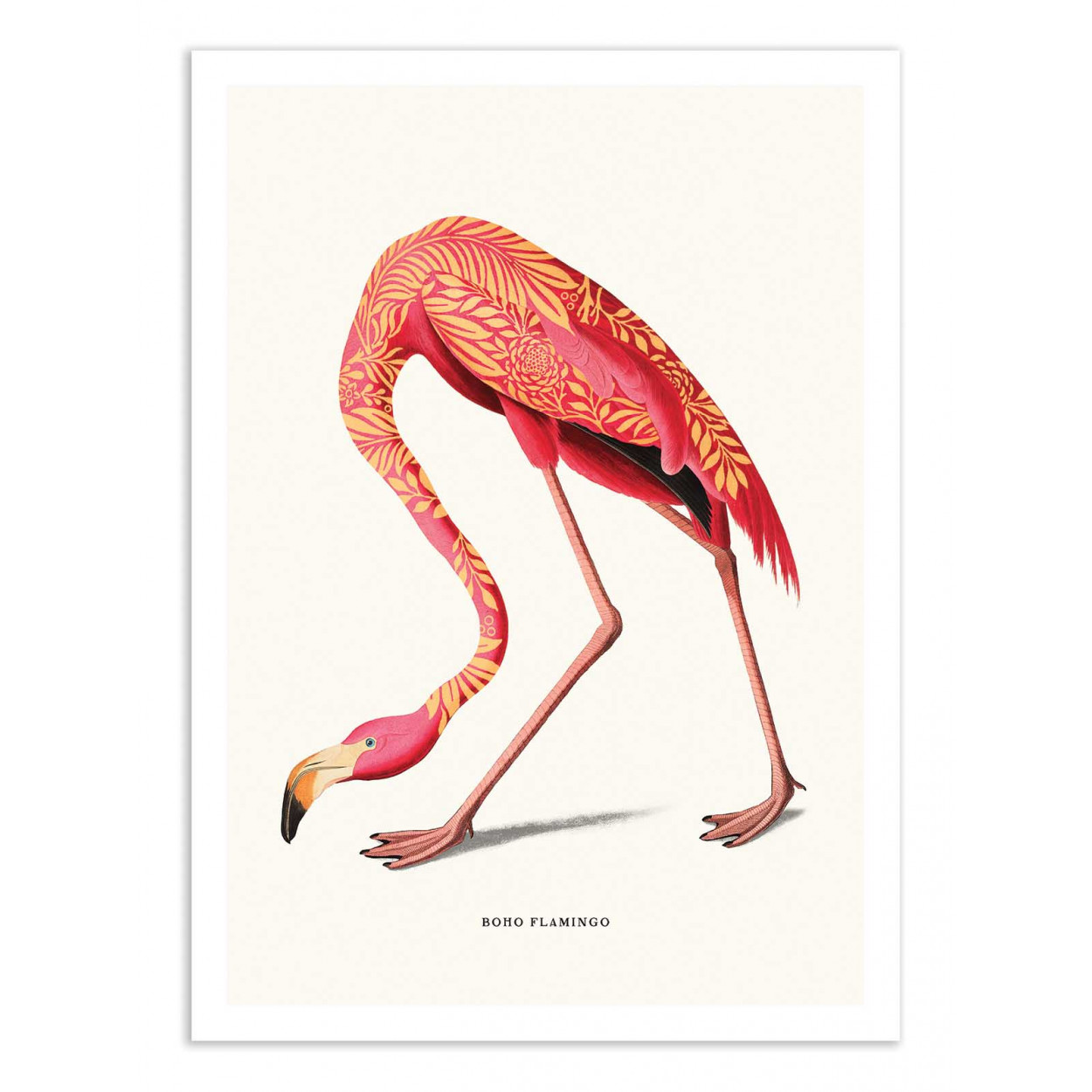 BOHO FLAMINGO - Affiche d'art 50 x 70 cm (photo) BOHO FLAMINGO - Affiche d'art 50 x 70 cm
