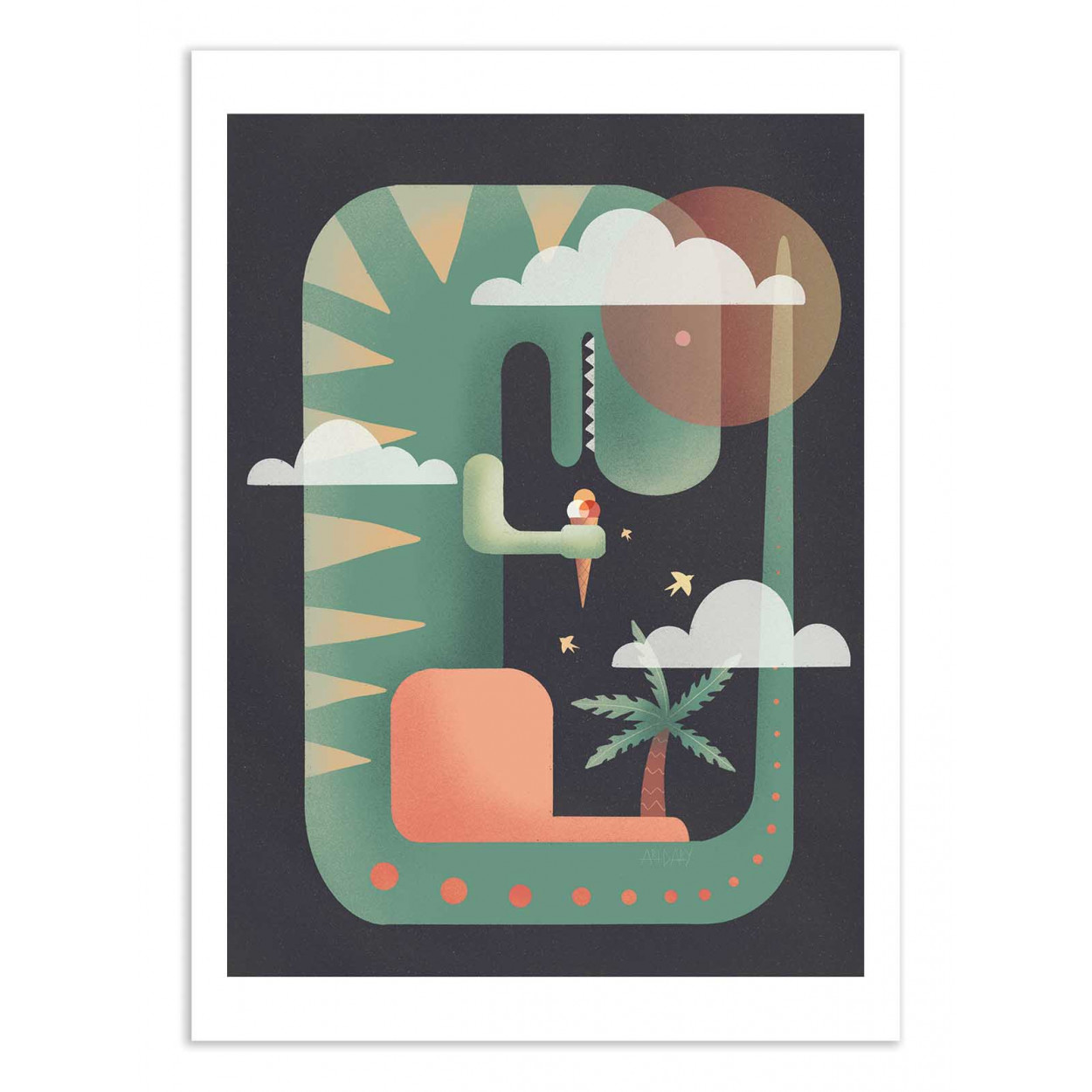 T-REXY - DARY MALTSEVA - Affiche d'art 50 x 70 cm T-REXY - DARY MALTSEVA - Affiche d'art 50 x 70 cm