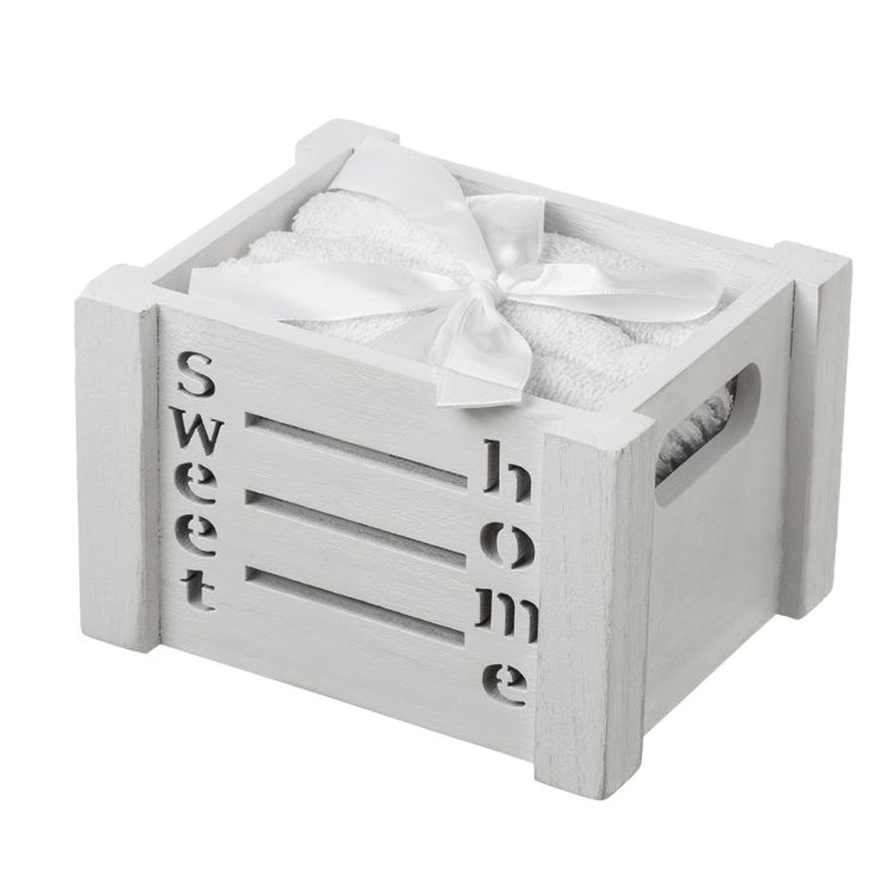 4 serviettes d'invité Sweet Home en coffret cadeau 4 serviettes d'invité Sweet Home en coffret cadeau