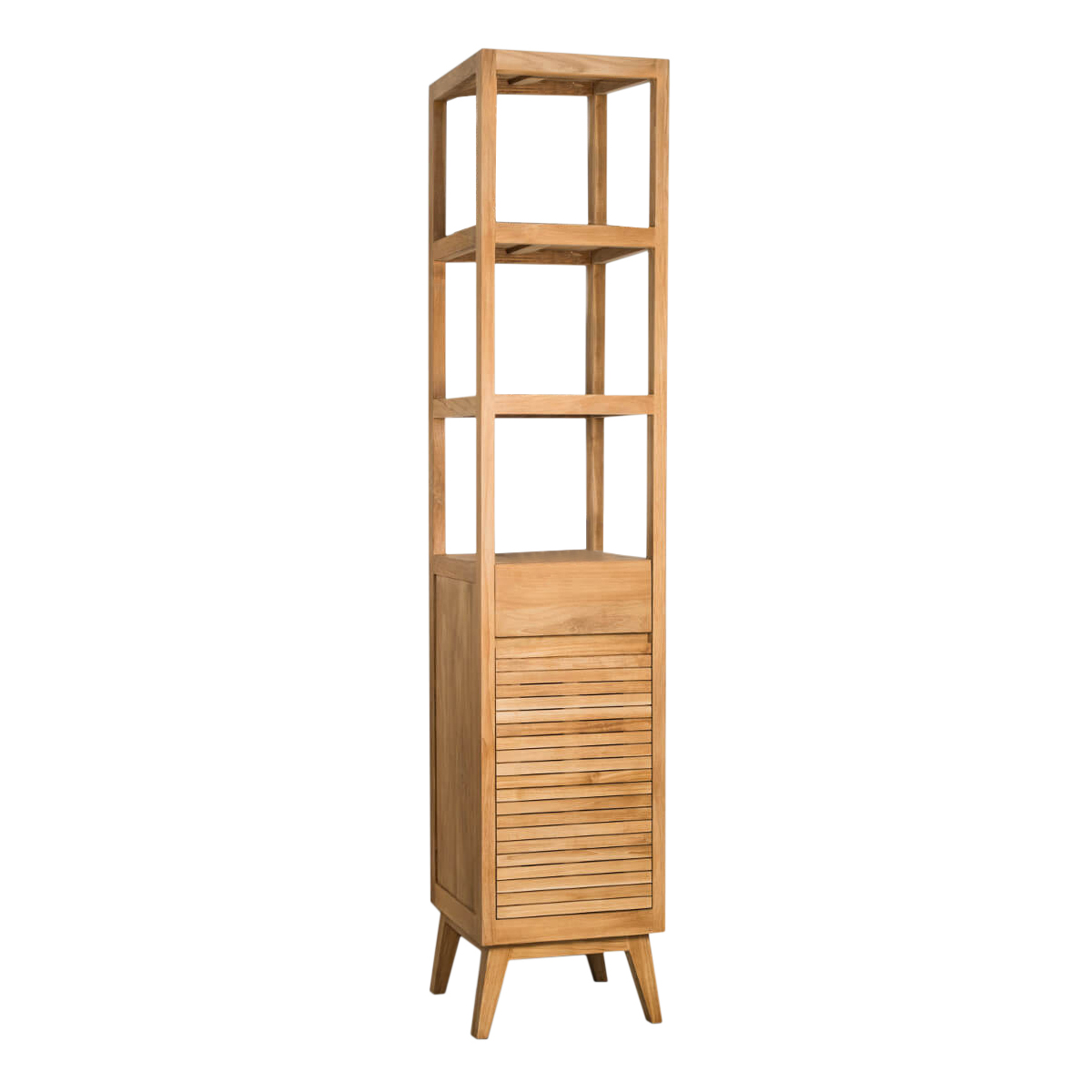 Colonne de salle de bain en teck H200cm Colonne de salle de bain en teck H200cm