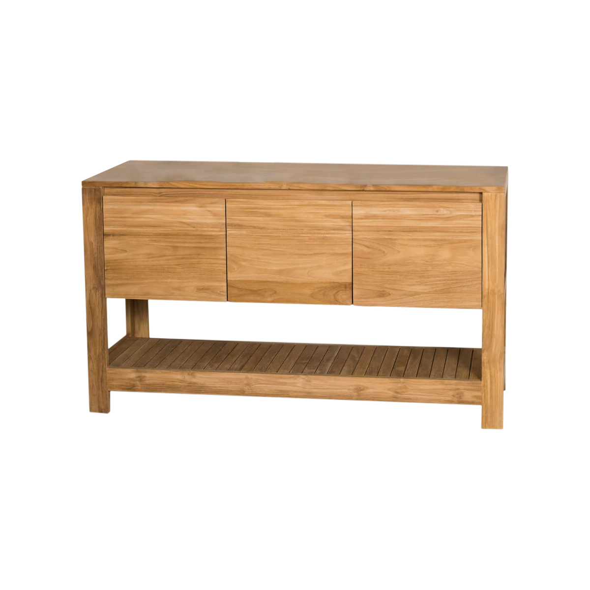Meuble salle de bain en teck 3 portes L140cm Meuble salle de bain en teck 3 portes L140cm