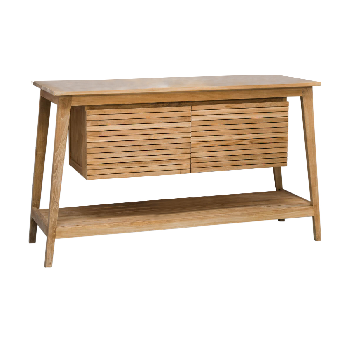 Meuble de salle de bain sous vasque en teck L140cm Meuble de salle de bain sous vasque en teck L140cm