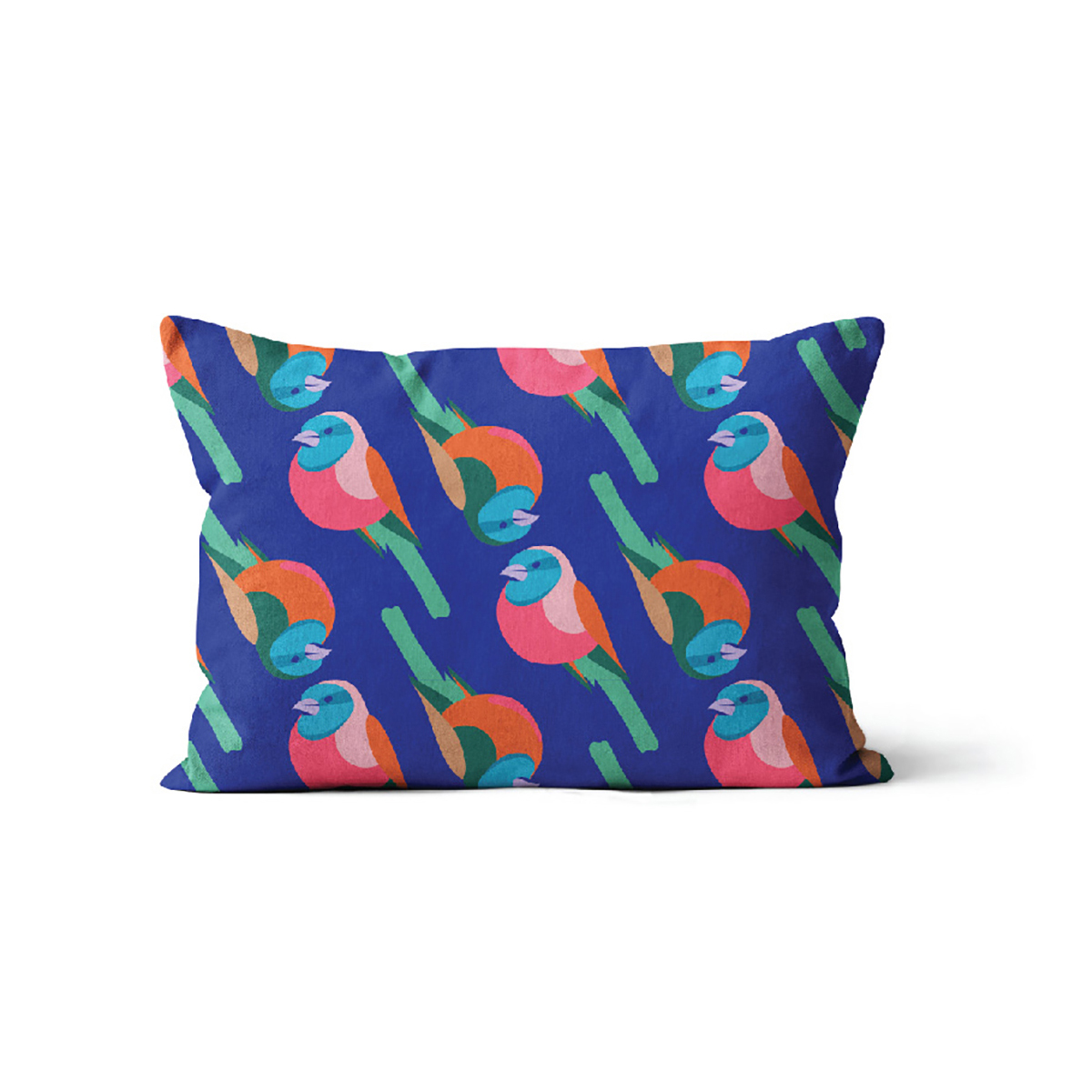 Coussin en coton oiseaux 30x48 (photo) Coussin en coton oiseaux 30x48