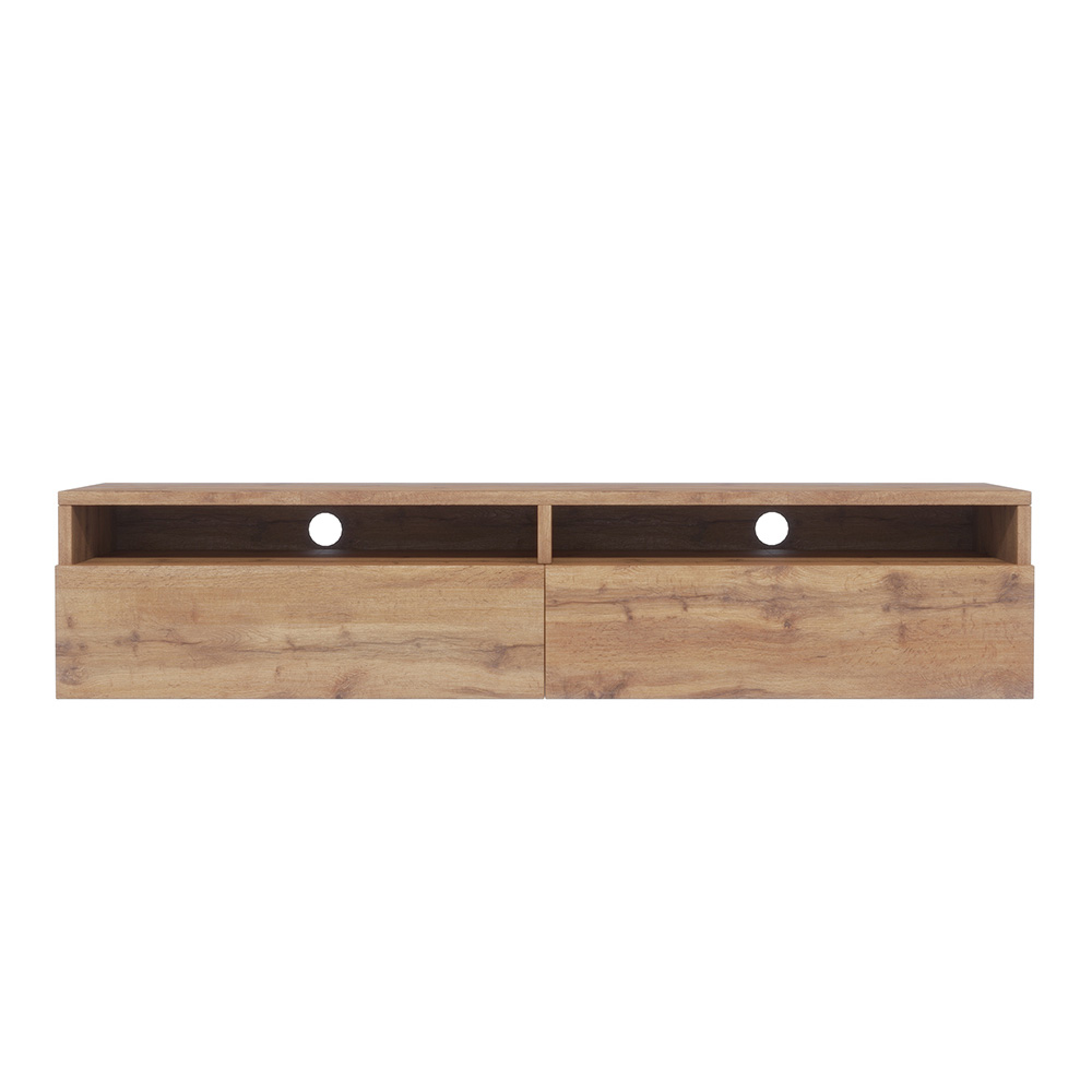 Meuble tv moderne 140 cm chêne wotan