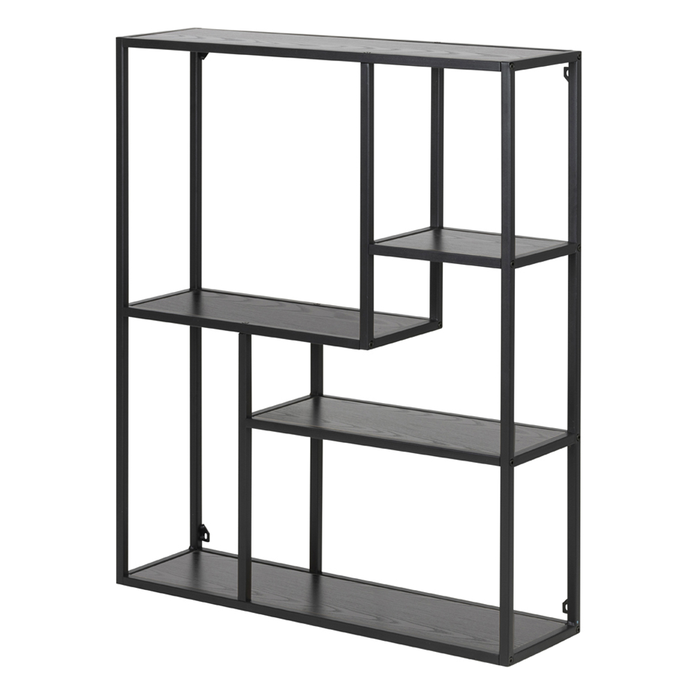 Bibliothèque asymétrique 75 cm gris noir (photo) Bibliothèque asymétrique 75 cm gris noir