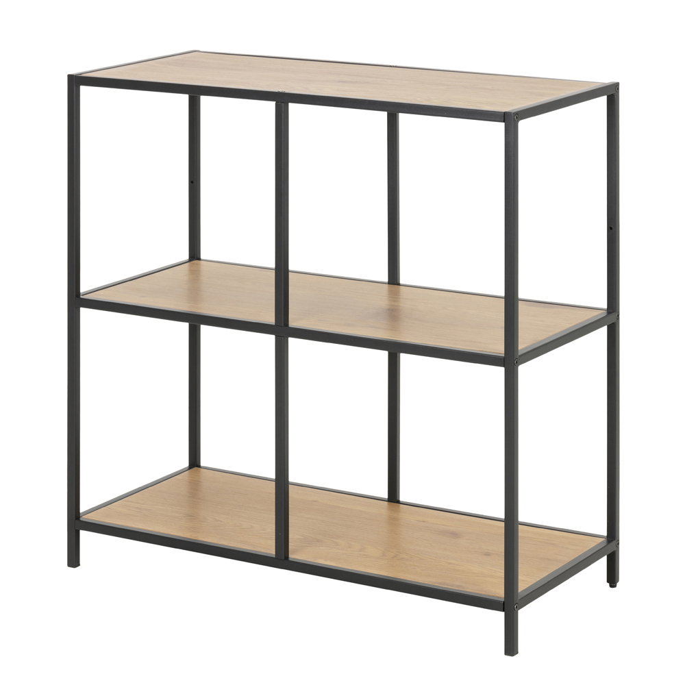 Bibliothèque avec support 78 cm châssis en métal chêne (photo) Bibliothèque avec support 78 cm châssis en métal chêne