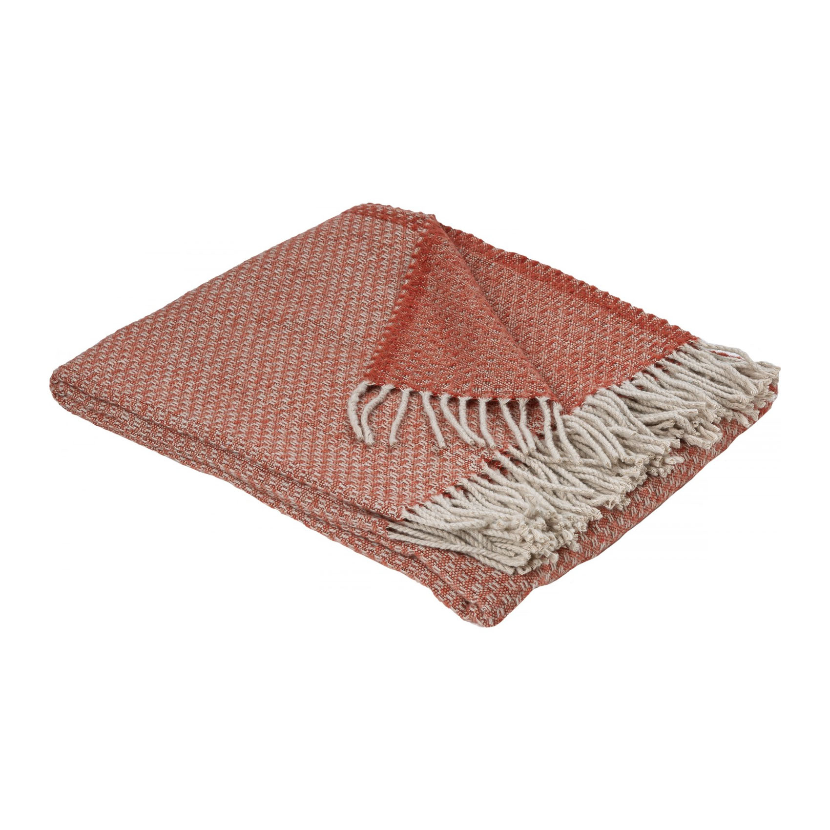Plaid en mélange de matière laine gingembre 170x130 (photo) Plaid en mélange de matière laine gingembre 170x130