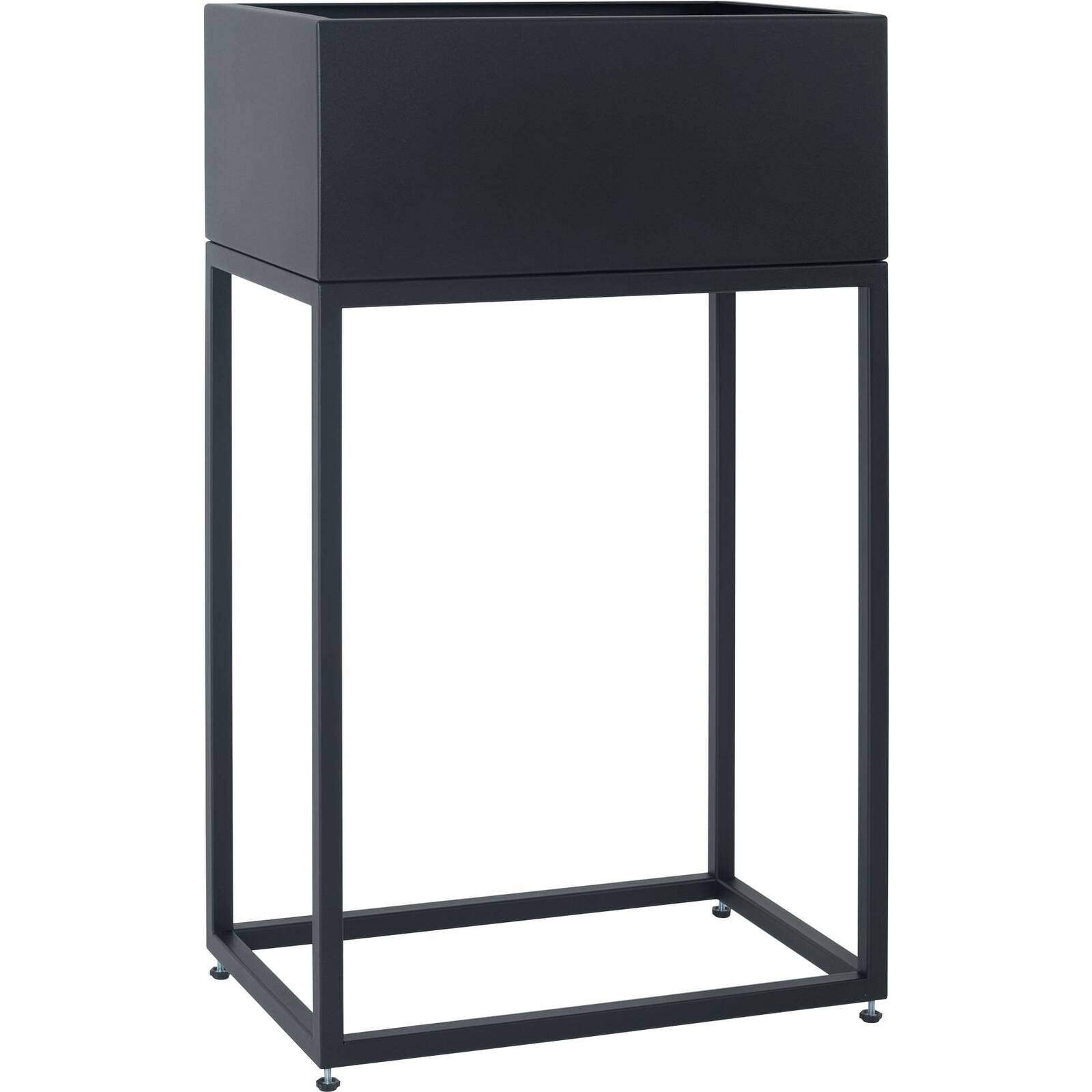 Jardinière en métal laqué noir 50x30x60 Jardinière en métal laqué noir 50x30x60