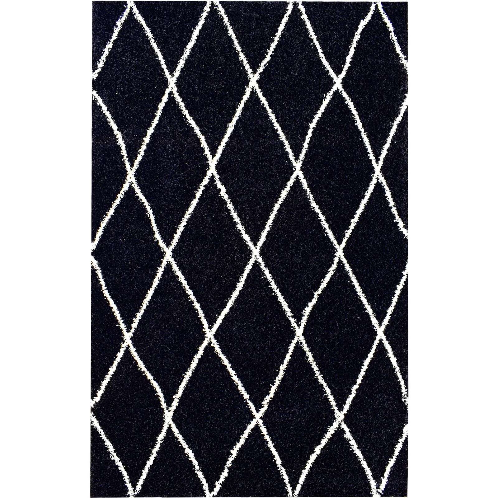 Tapis shaggy polypropylène noir 160x230 Tapis shaggy polypropylène noir 160x230