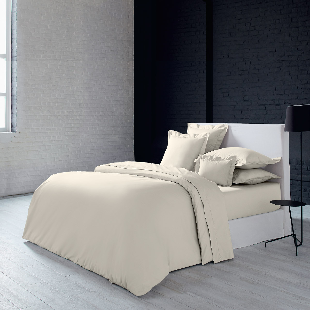 Drap plat percale Ecru 180 x 290 cm Drap plat percale Ecru 180 x 290 cm