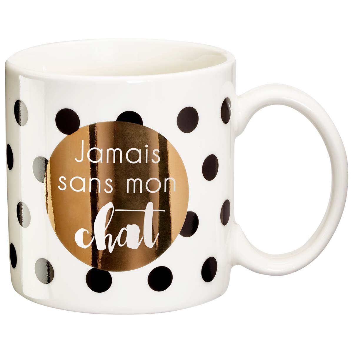 Mug cadeau jamais sans mon chat