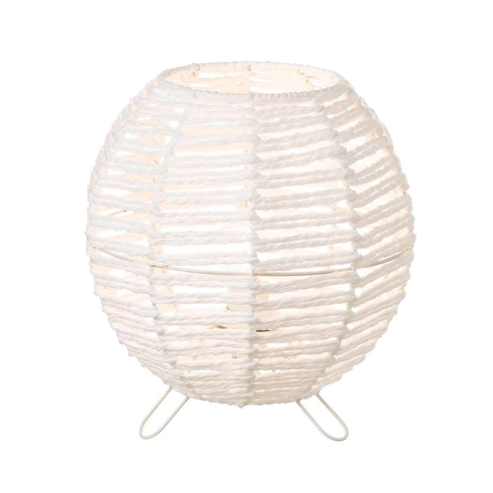 Lampe de table en fibre de papier blanc Lampe de table en fibre de papier blanc