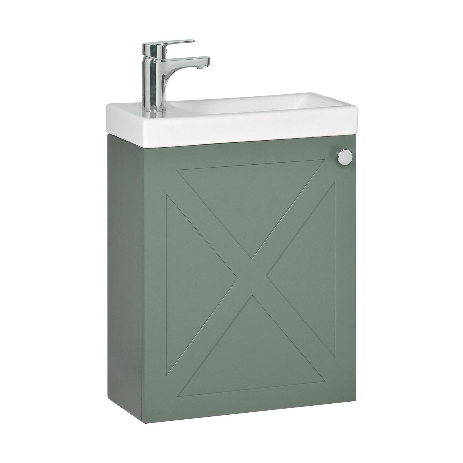 Meuble lave-mains avec robinet Vert (photo) Meuble lave-mains avec robinet Vert