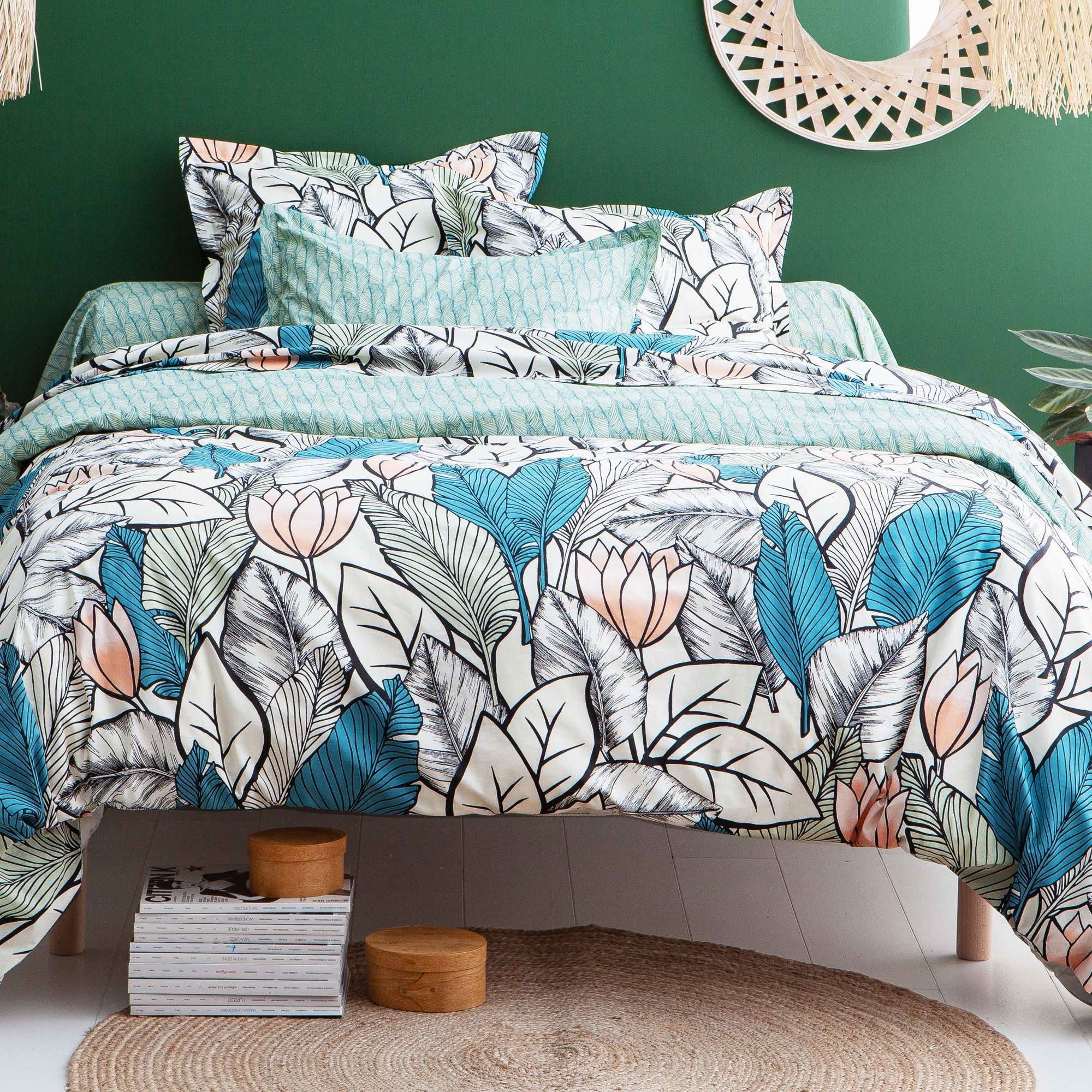 Taie d'oreiller 63x63 en coton multicolore Taie d'oreiller 63x63 en coton multicolore