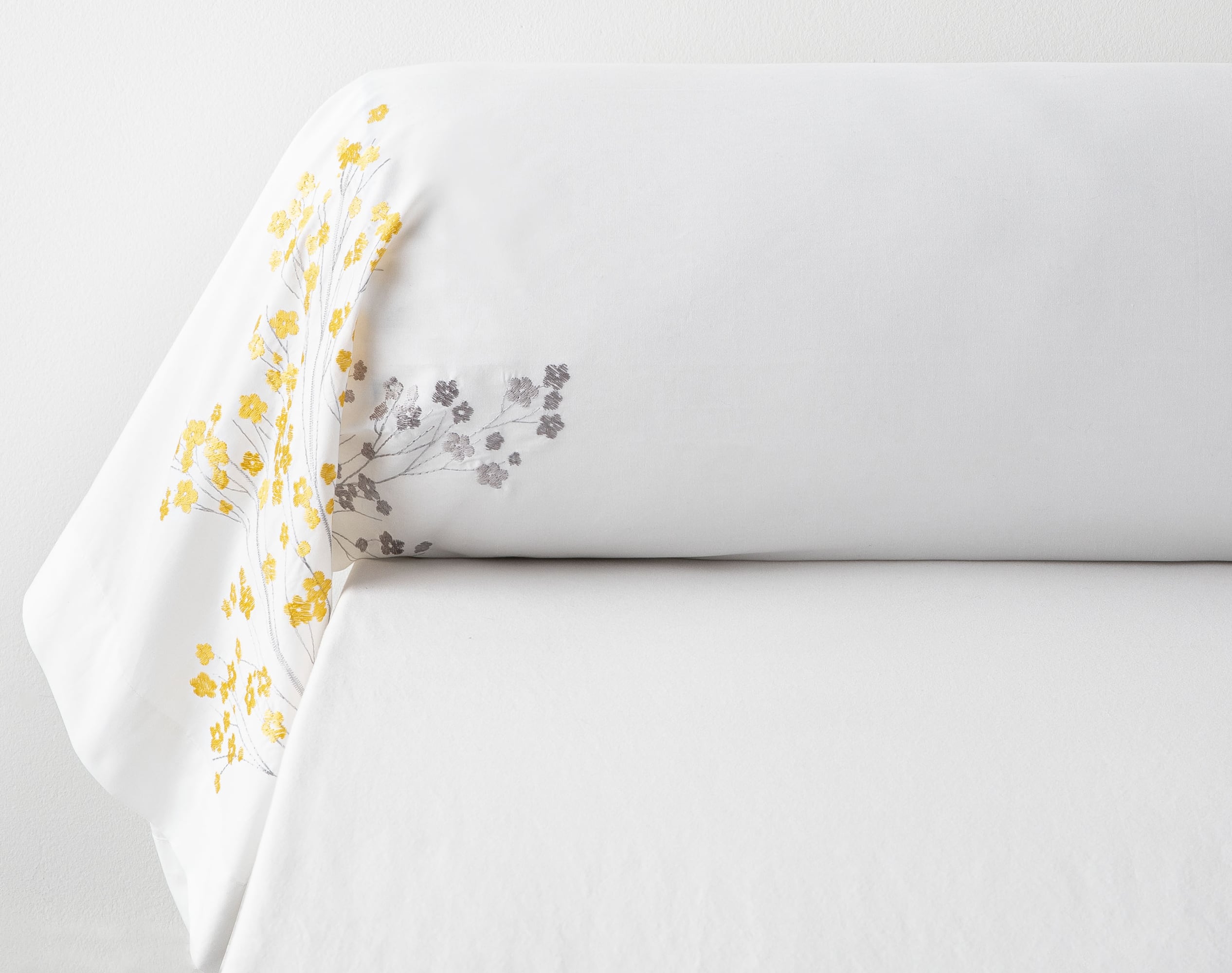 Taie de traversin 43x185 en percale de coton blanc Taie de traversin 43x185 en percale de coton blanc