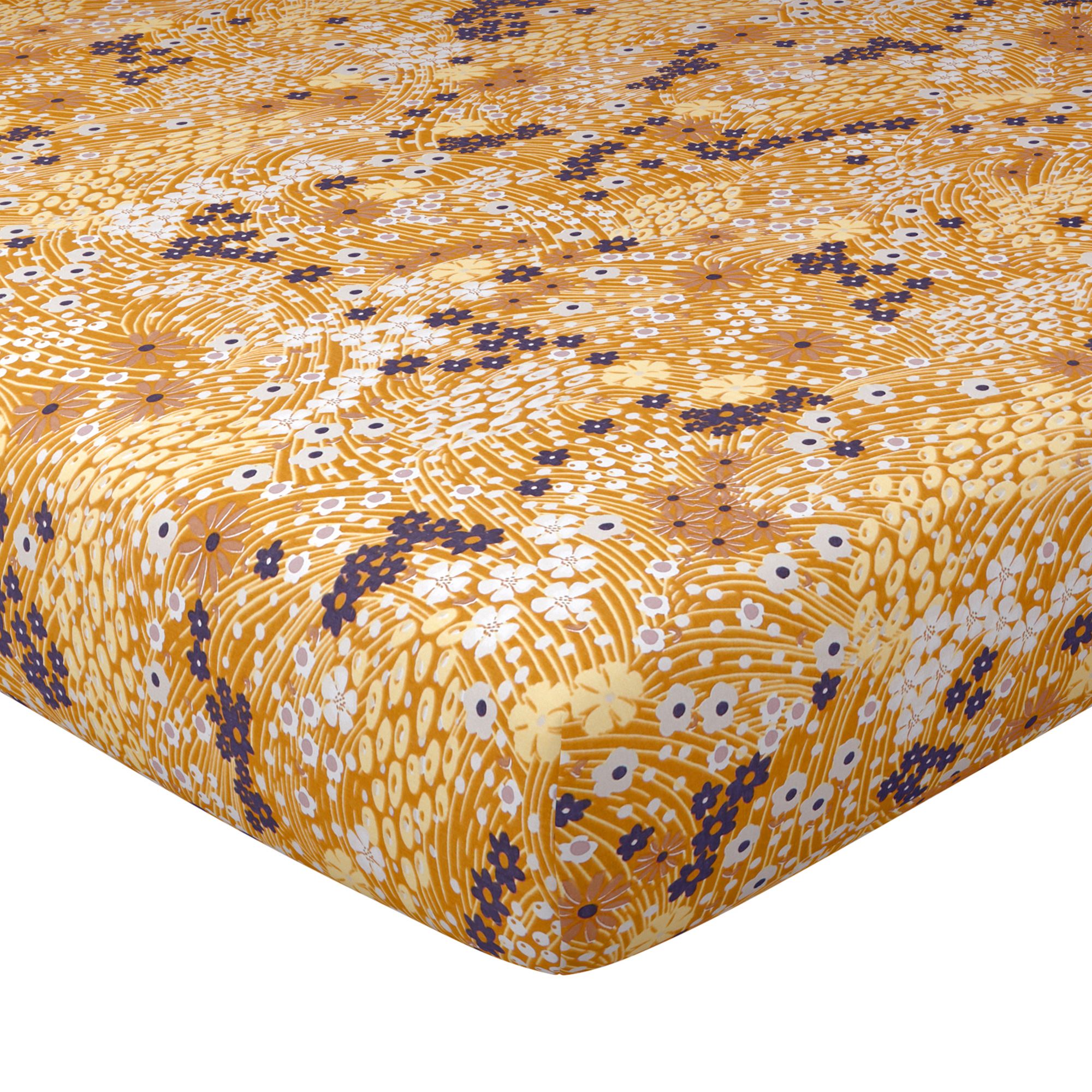 Drap-housse 140x190 en coton jaune Drap-housse 140x190 en coton jaune