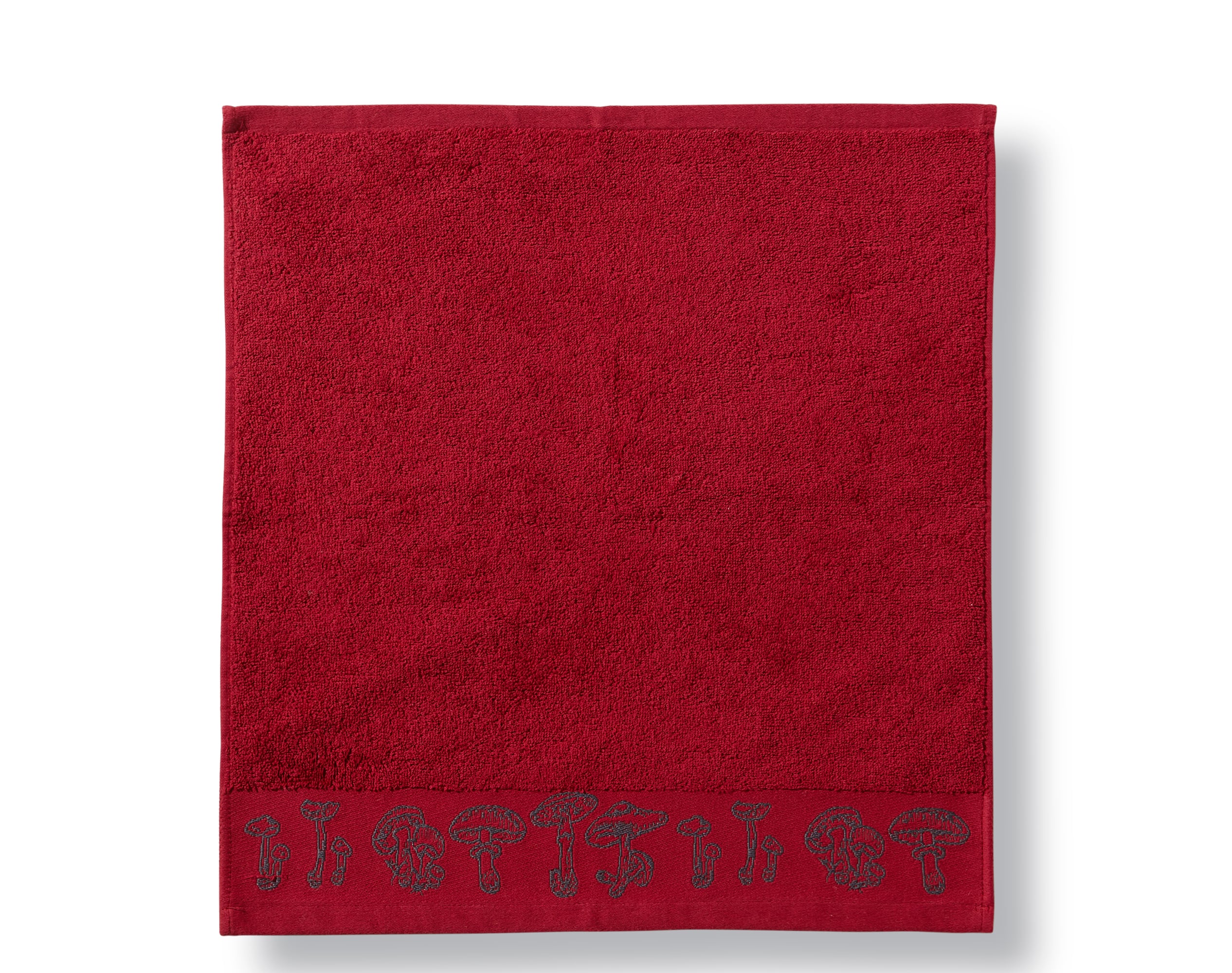 Essuie-mains rouge en coton 50x50