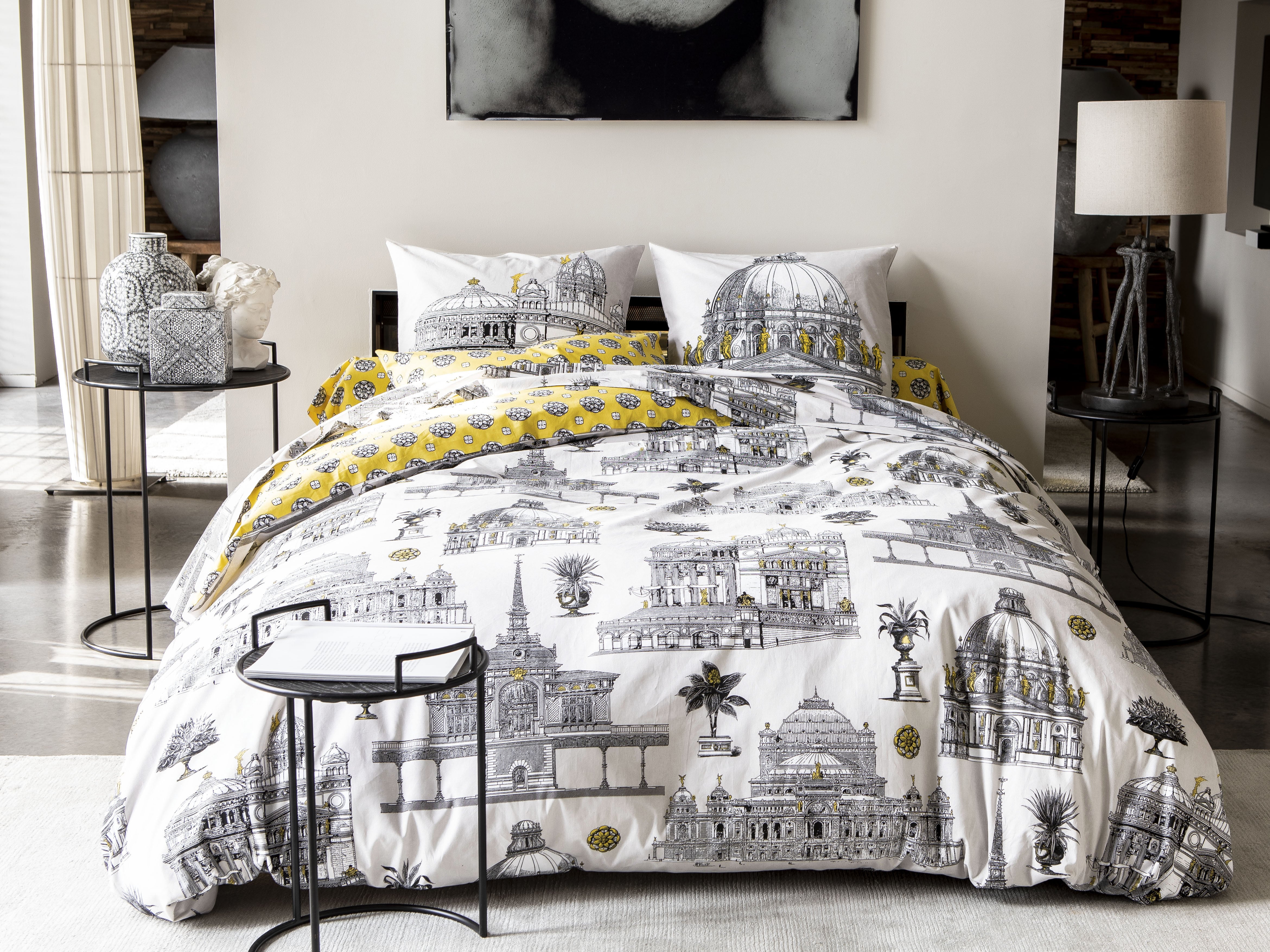 Housse de couette 140x200 en coton gris (photo) Housse de couette 140x200 en coton gris