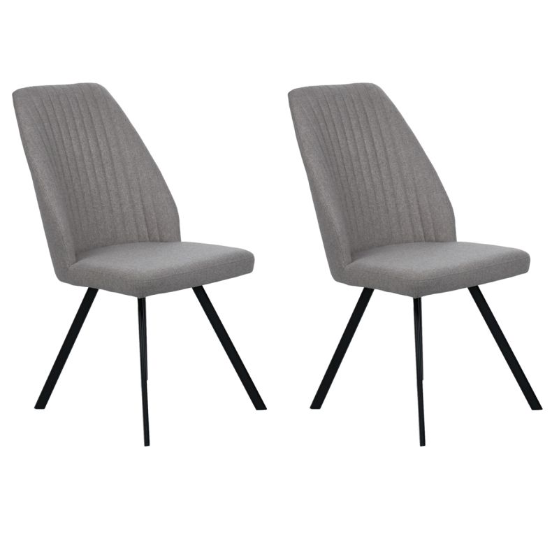 Lot 2 chaises tissu gris Lot 2 chaises tissu gris