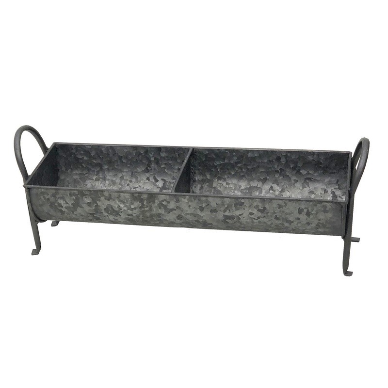 Jardinière gouttière zinc porte pot de plante Jardinière gouttière zinc porte pot de plante