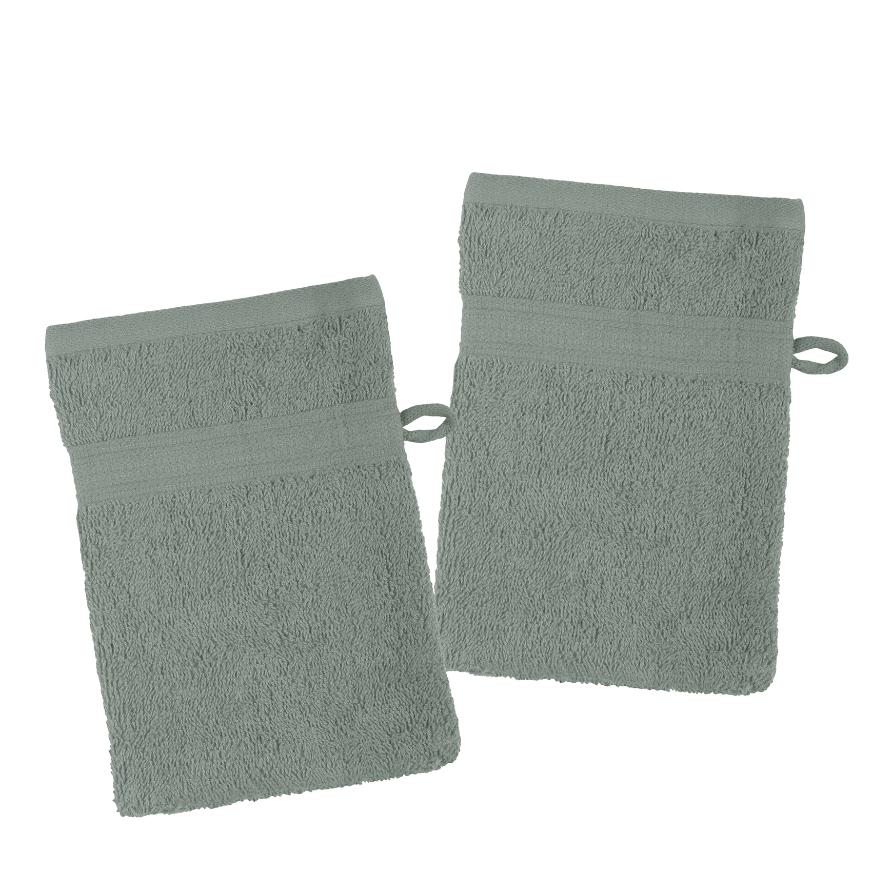 Lot de 2 gants de toilette en coton bio coton lichen 21x15