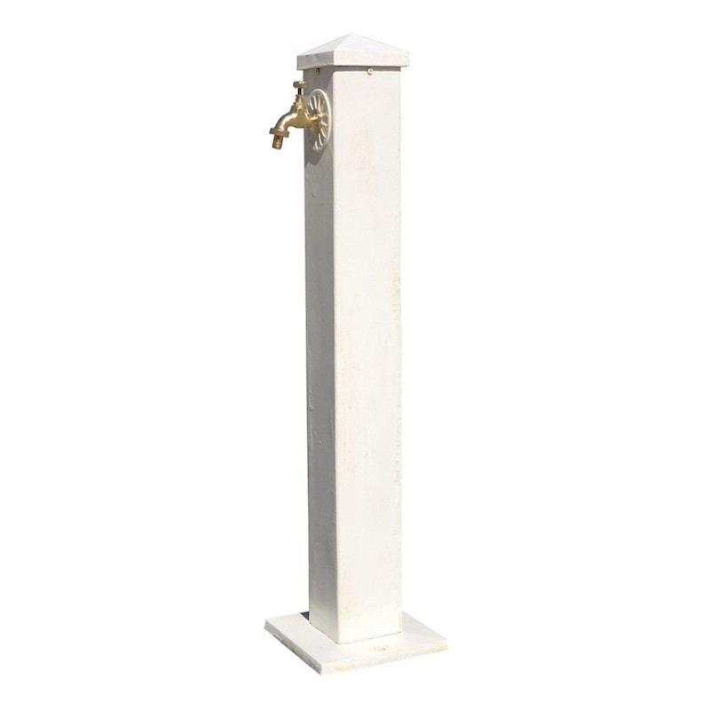 Fontaine de Jardin en Fonte d'Aluminium Tube Blanc Beige 90x22 (photo) Fontaine de Jardin en Fonte d'Aluminium Tube Blanc Beige 90x22