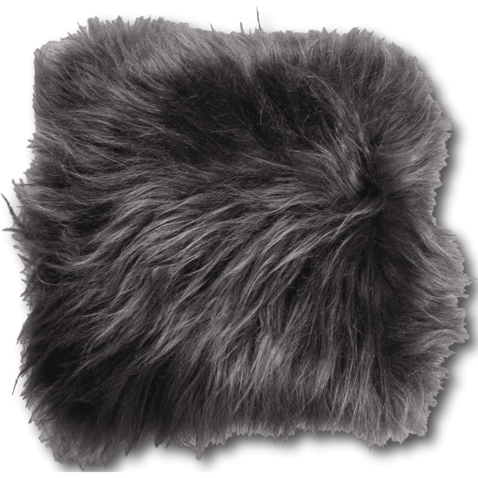 Coussin peau de mouton gris 35x35 Coussin peau de mouton gris 35x35