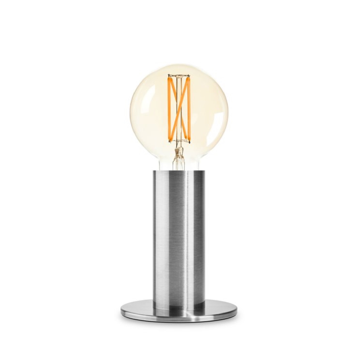 Lampe à poser variateur tactile ampoule LED globe filament métal