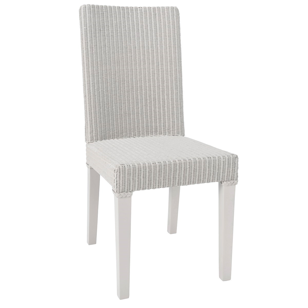 Chaise en Lloyd Loom gris clair Chaise en Lloyd Loom gris clair