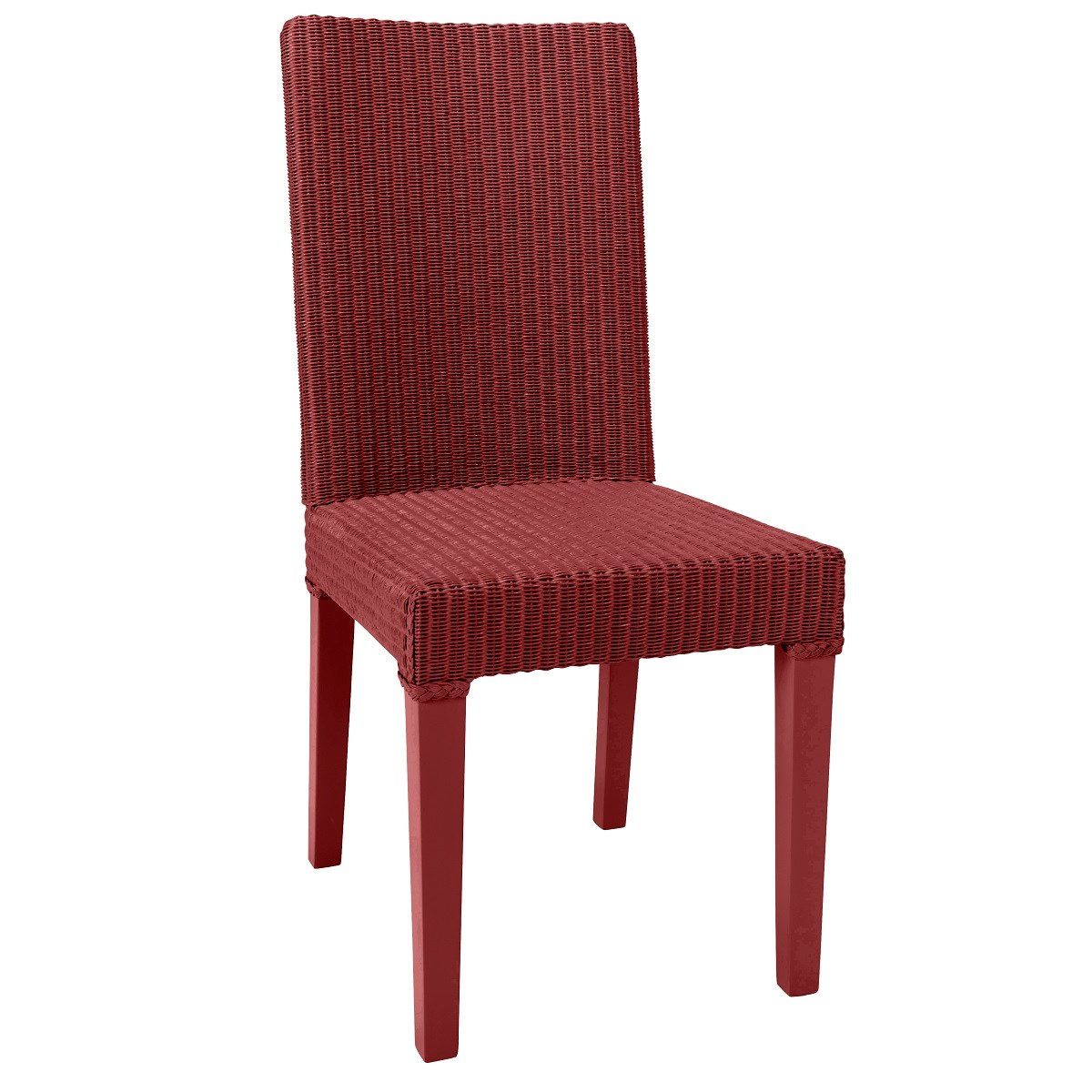 Chaise en Lloyd Loom rouge Chaise en Lloyd Loom rouge