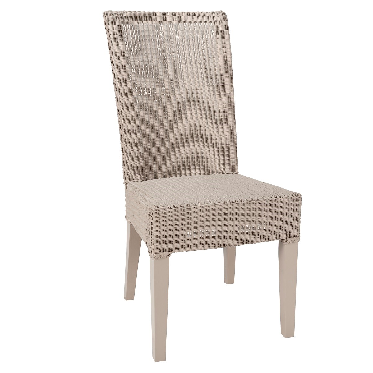 Chaise en Lloyd Loom laqué gris