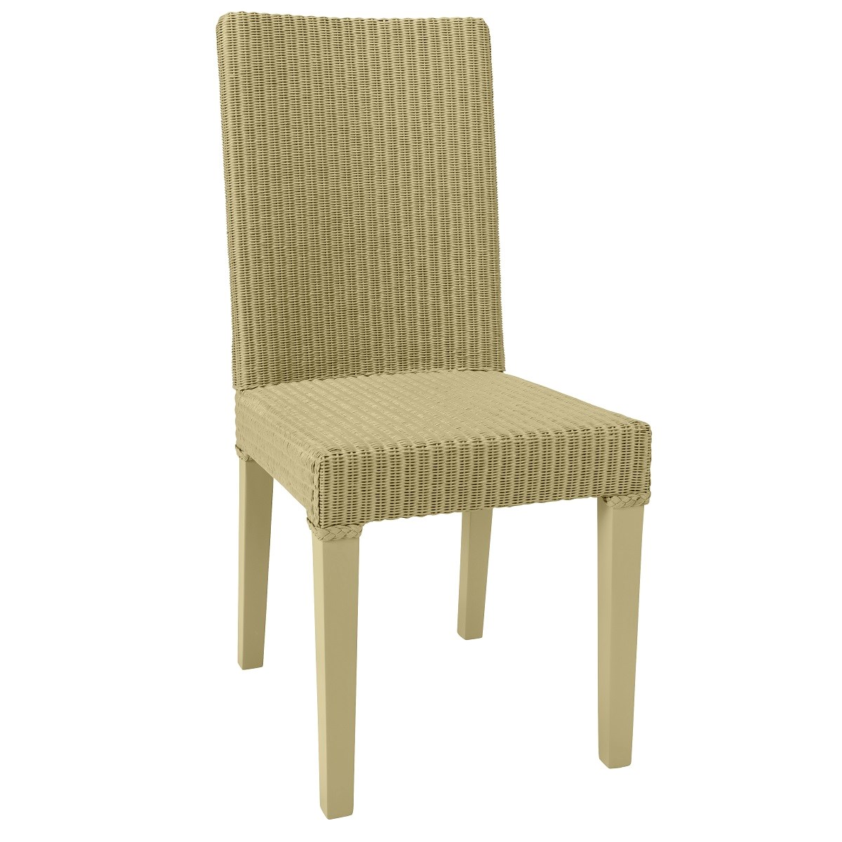 Chaise en Lloyd Loom jaune paille Chaise en Lloyd Loom jaune paille