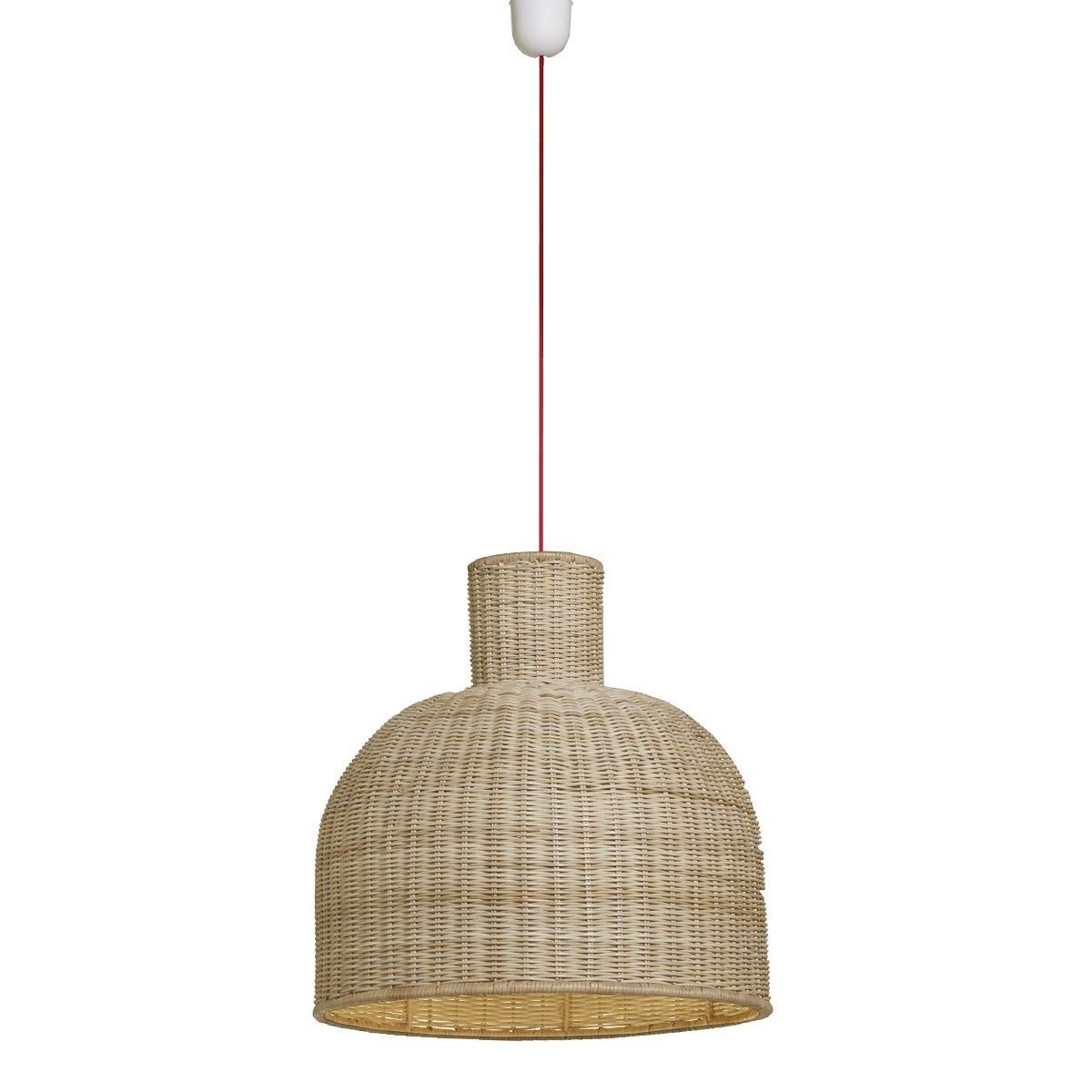 Abat-jour en rotin beige clair (photo) Abat-jour en rotin beige clair