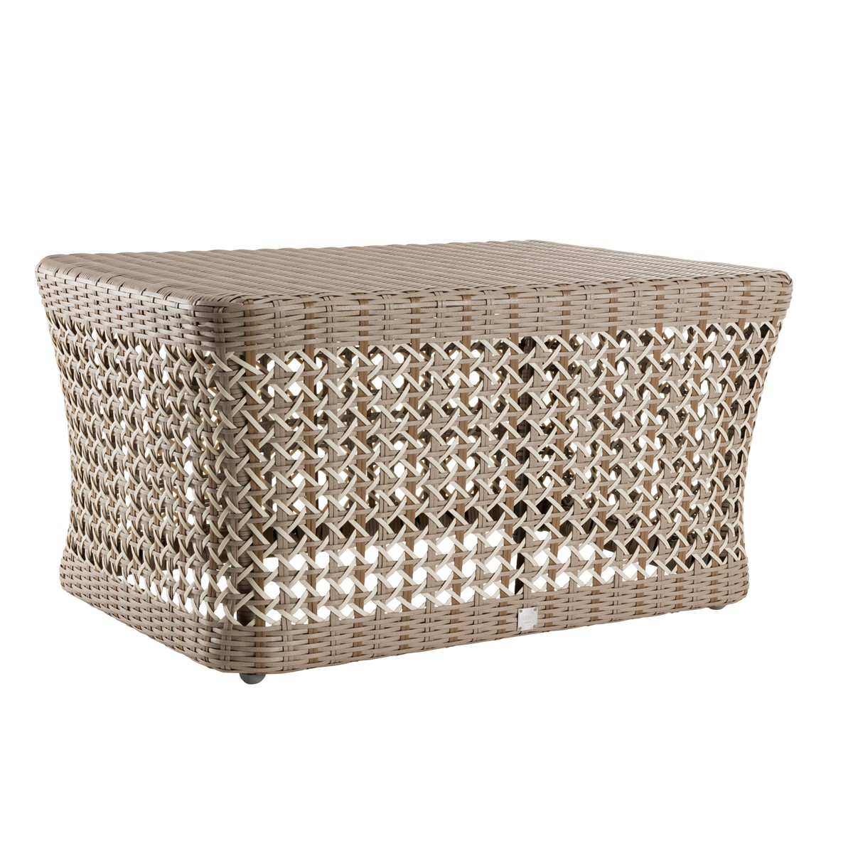 Table basse de jardin rectangulaire en résine gris