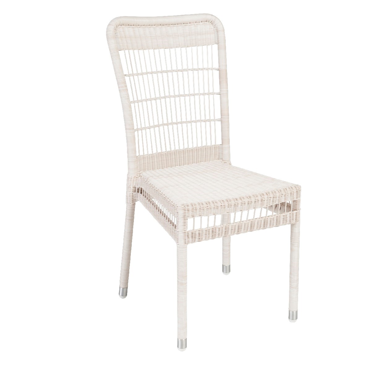 Chaise de jardin en résine blanc cassé (photo) Chaise de jardin en résine blanc cassé