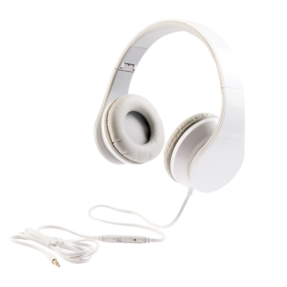 Casque stéréo Hi-Fi en plastique blanc (photo) Casque stéréo Hi-Fi en plastique blanc