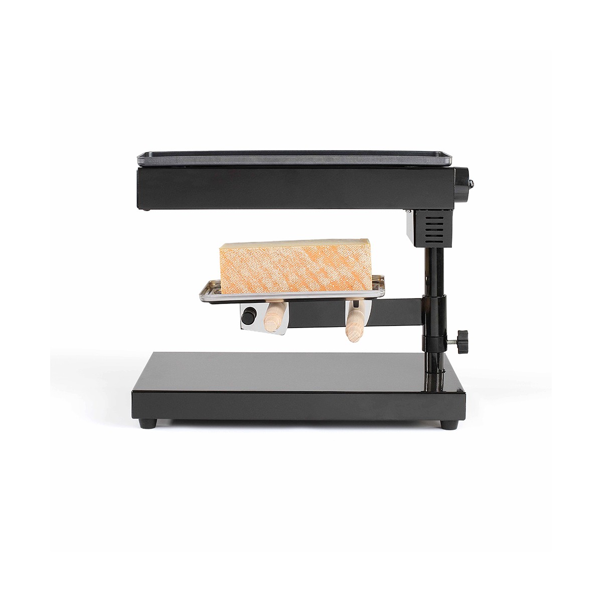 Appareil à raclette traditionnel en métal noir Appareil à raclette traditionnel en métal noir