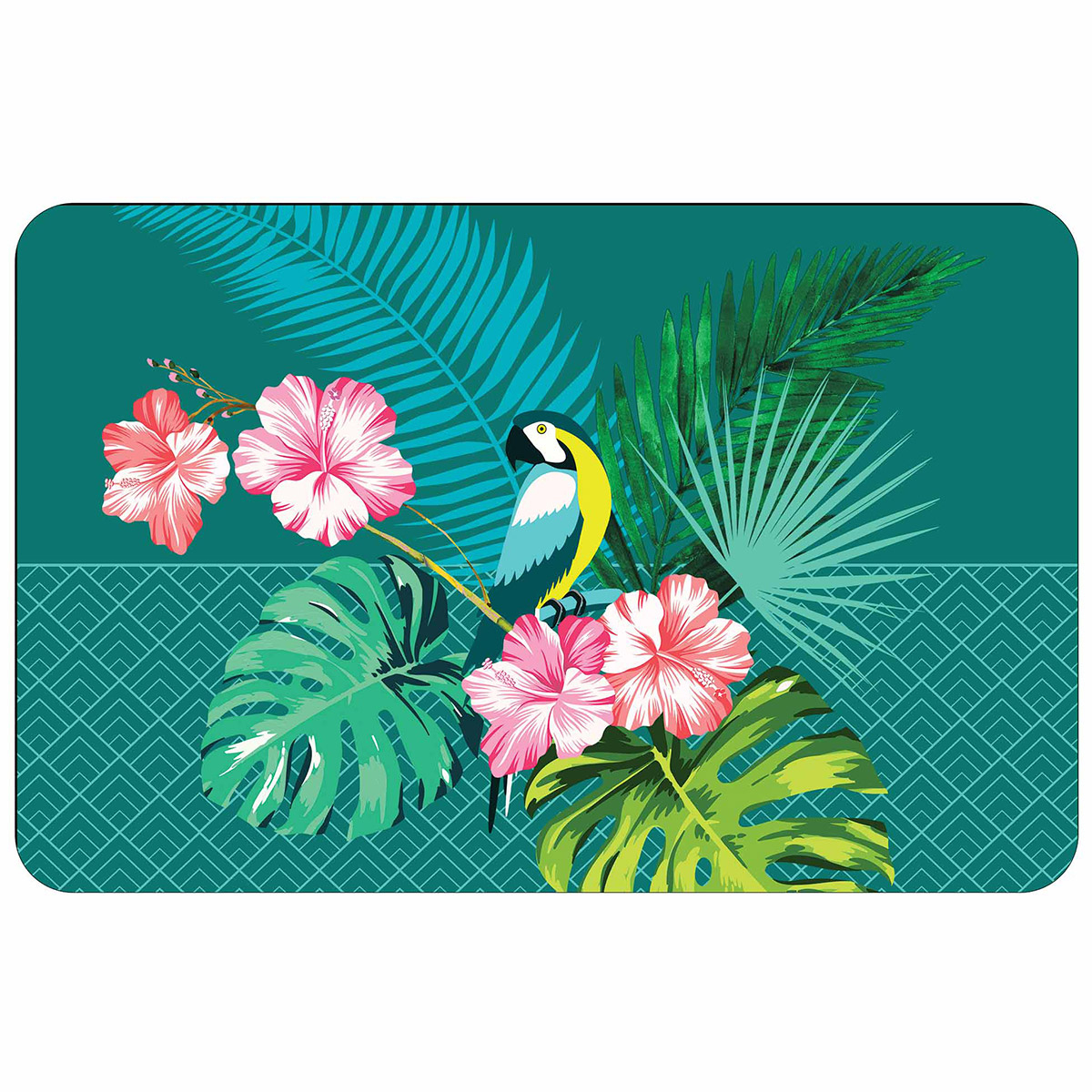 Set de table aux impressions tropicales polypropylène multico 44x28.50 (photo) Set de table aux impressions tropicales polypropylène multico 44x28.50