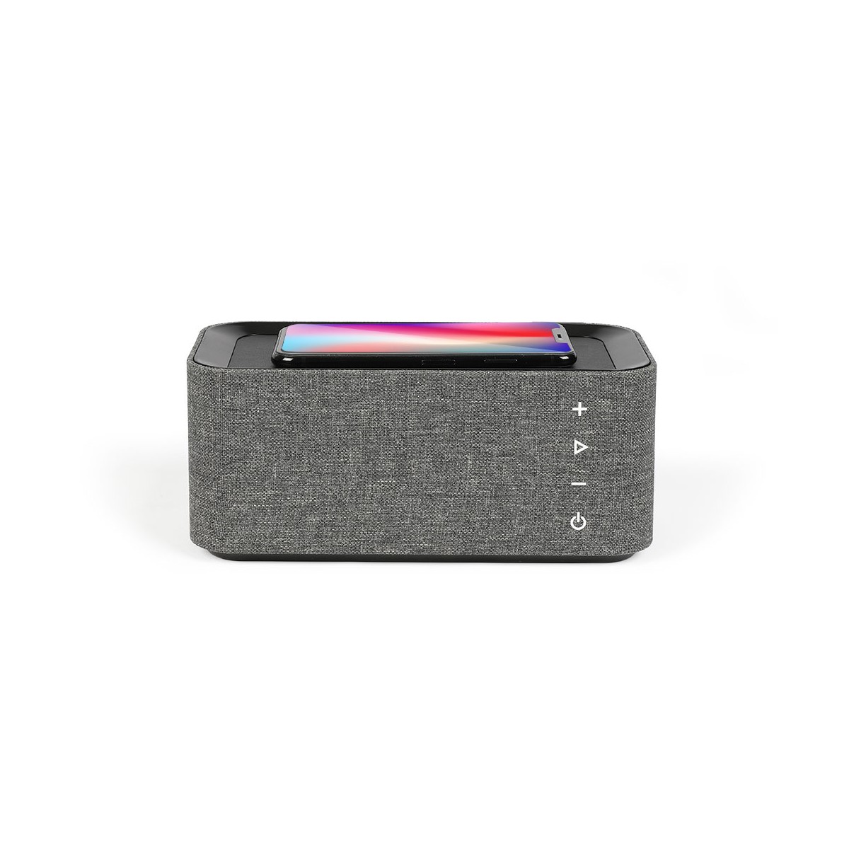 Enceinte chargeur sans fil fast charge en ABS Gris Enceinte chargeur sans fil fast charge en ABS Gris