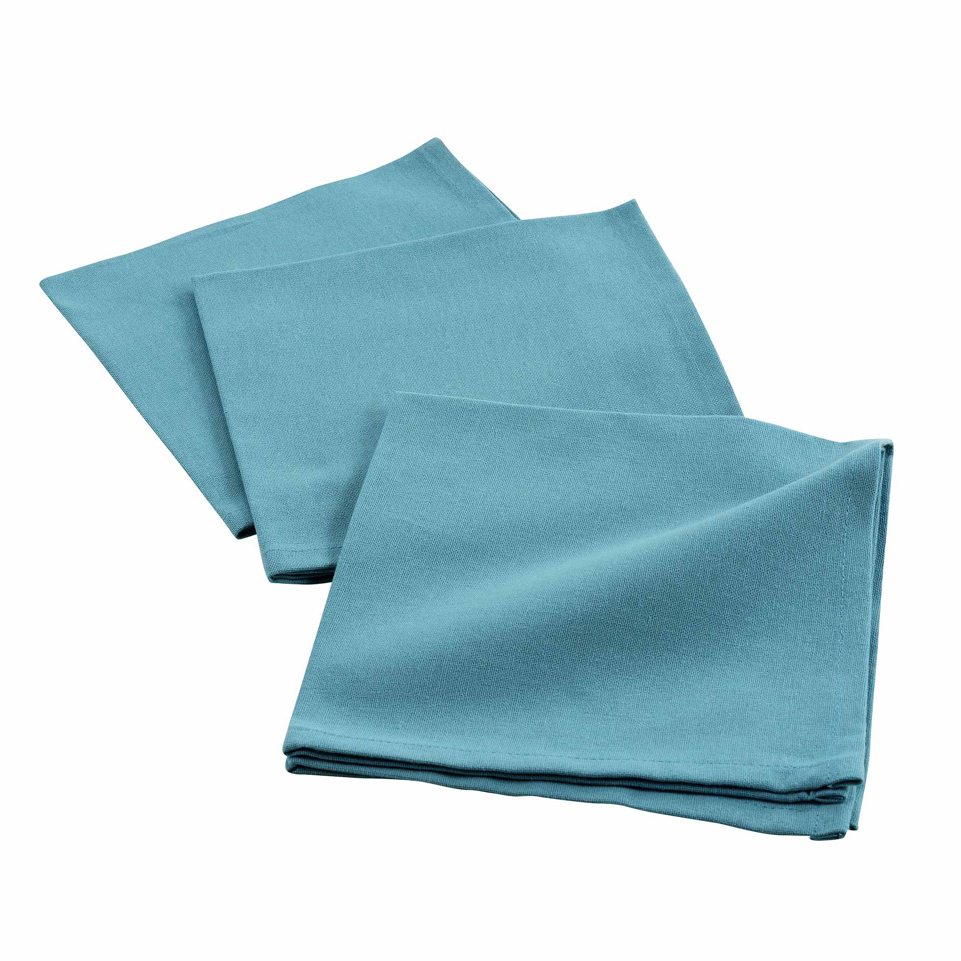 3 serviettes de tables unies coton bleu 40x40 3 serviettes de tables unies coton bleu 40x40