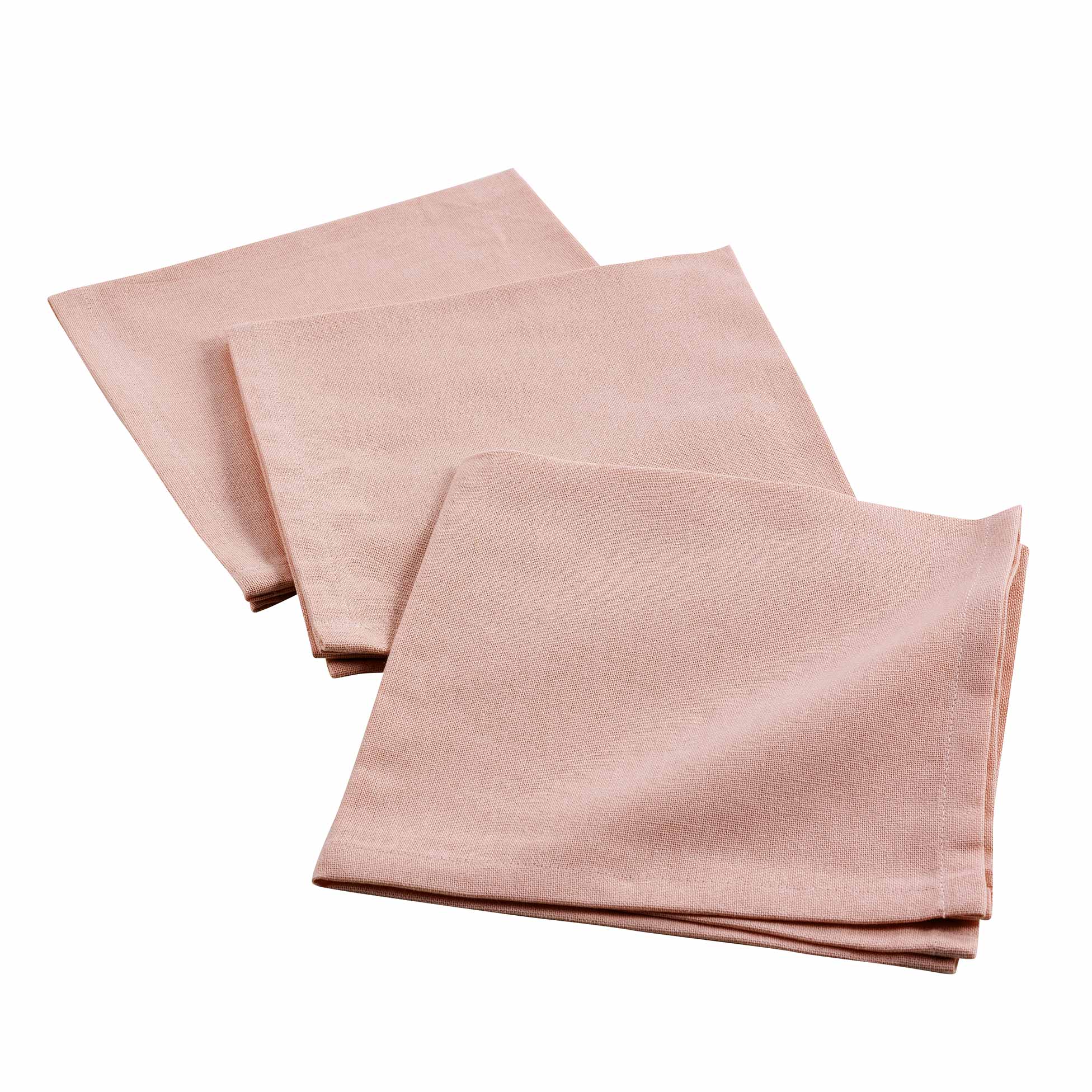 3 serviettes de tables unies coton rose 40x40 3 serviettes de tables unies coton rose 40x40