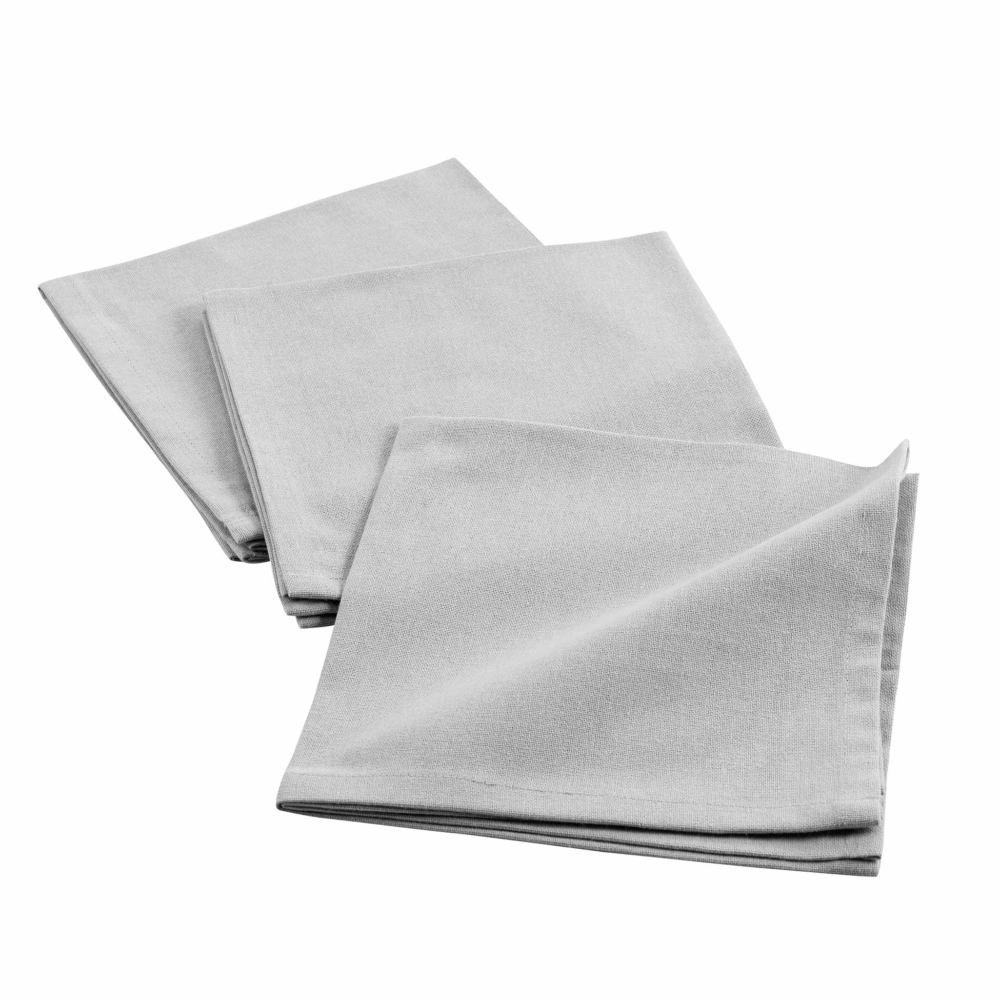 3 serviettes de tables unies coton gris 40x40 3 serviettes de tables unies coton gris 40x40