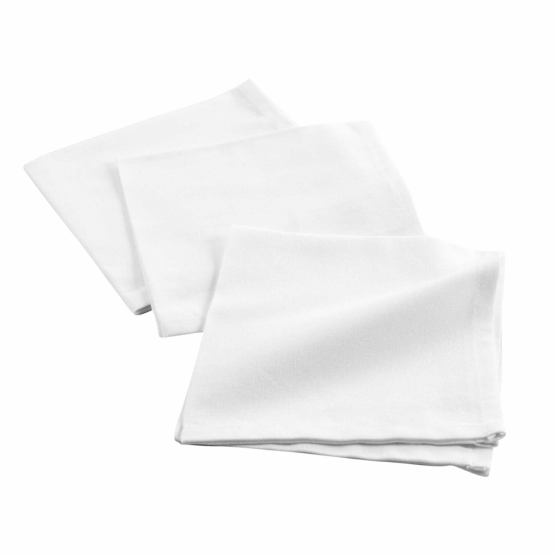 3 serviettes de tables unies coton blanc 40x40 3 serviettes de tables unies coton blanc 40x40