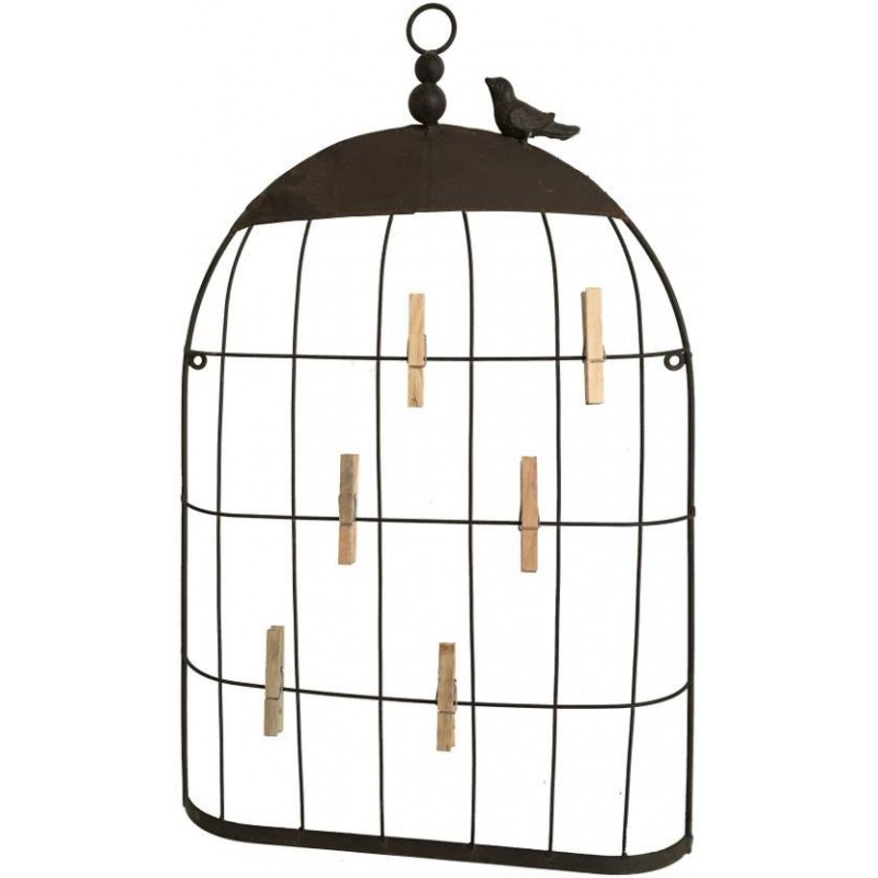 Porte-photo cage oiseau en fer 55x35 Porte-photo cage oiseau en fer 55x35