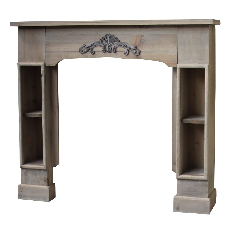Encadrement entourage manteau de cheminée bois 100x115 Encadrement entourage manteau de cheminée bois 100x115