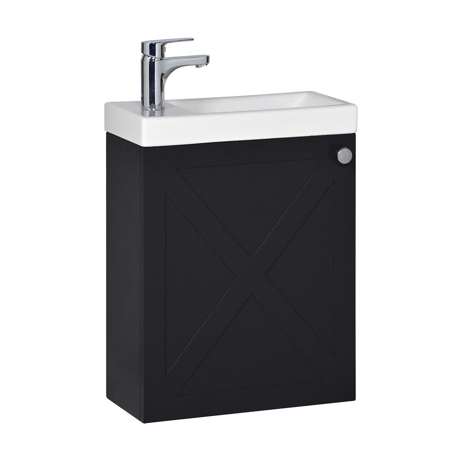 Meuble lave-mains avec robinet Noir (photo) Meuble lave-mains avec robinet Noir