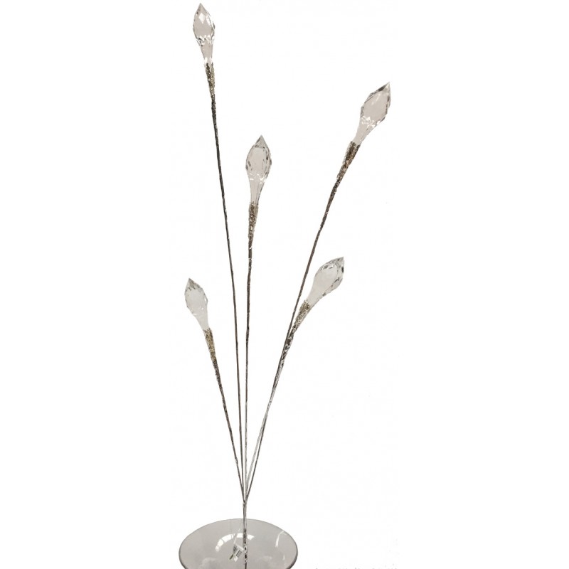 Branche de fleur façon cristal blanc Branche de fleur façon cristal blanc