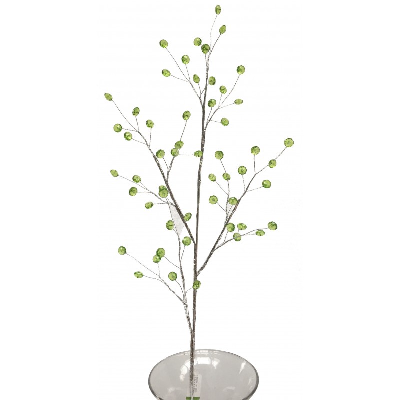 Branche de fleur façon cristal vert Branche de fleur façon cristal vert
