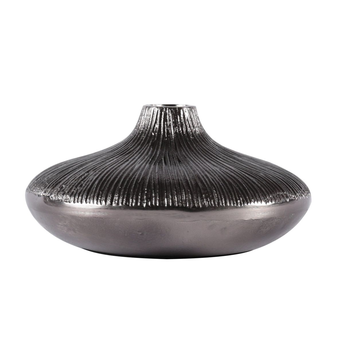Soliflore en métal Ø 25 cm noir L Steel (photo) Soliflore en métal Ø 25 cm noir L Steel